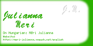 julianna meri business card